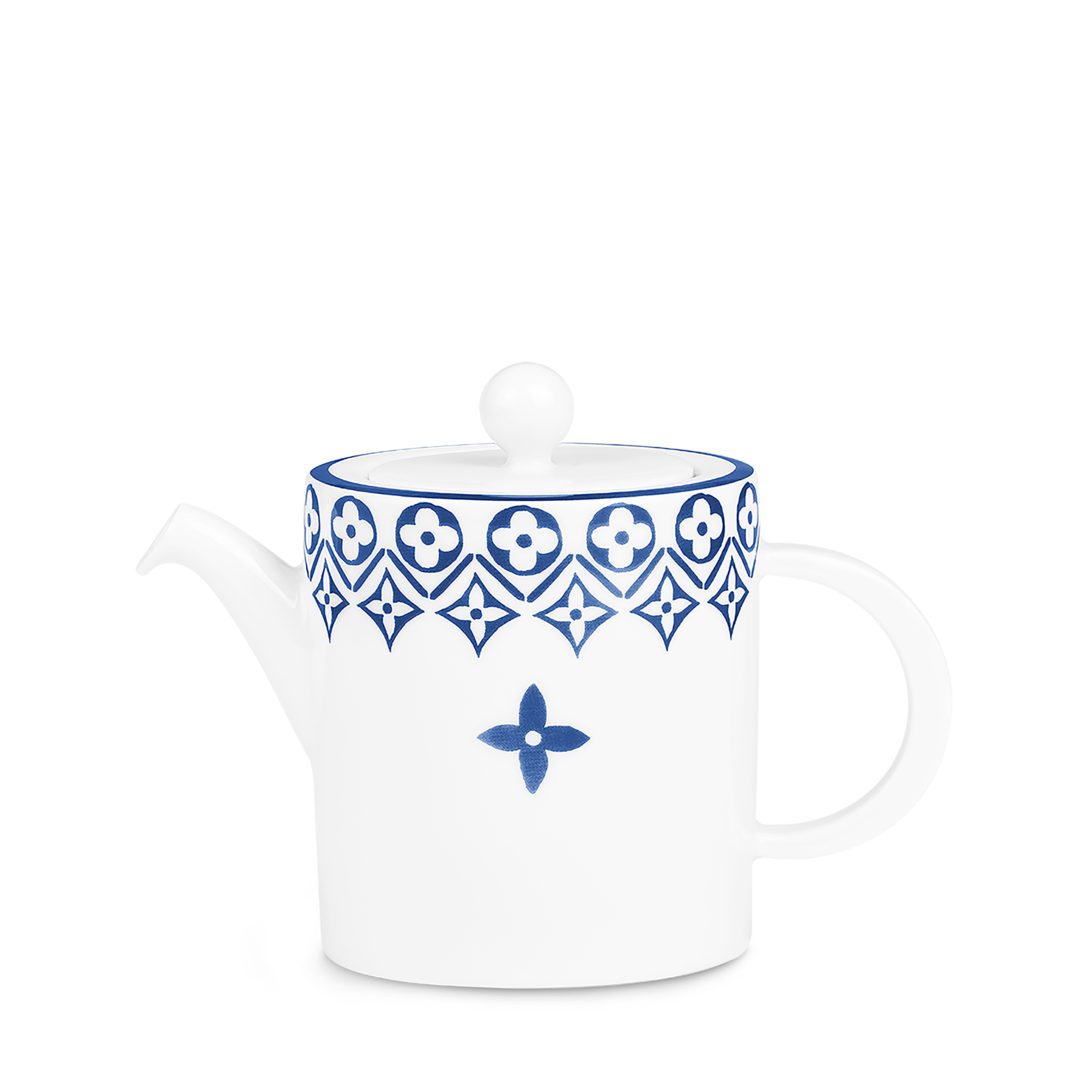 Teapot Monogram Flower Tile - Trunks, Travel and Home - Home and